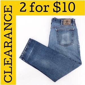 🟡 WRANGLER 38 x 29 distressed jeans